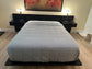 Copeland Furniture Moduluxe Platform Black Queen Bed w attached Nightstands LB-4