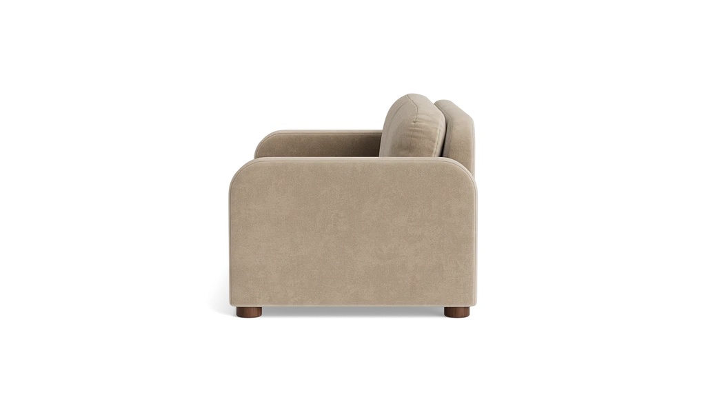 BenchMade Modern Archie 75' Becket Latte Velvet Sofa Couch FFE-1560