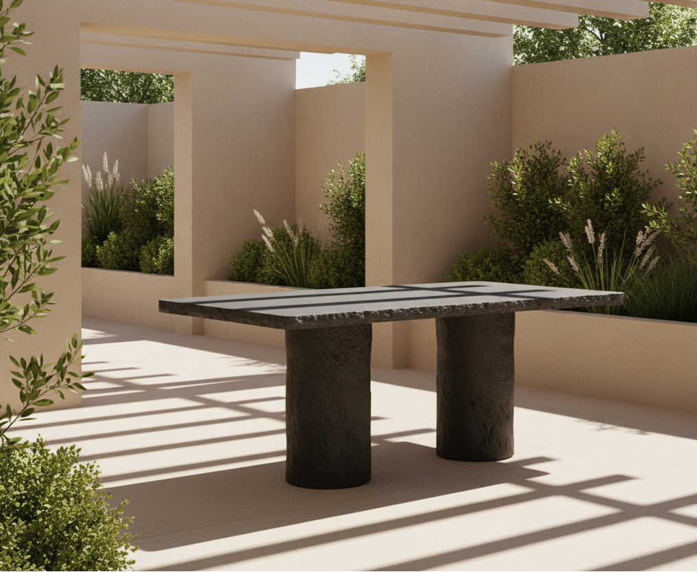 AH Gemini Outdoor Black Dining Table FFE-1440