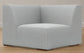 Simpli Home Pale Grey Rex 2 pc Love Seat & Ottoman FFE-771