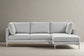 Castelry Adams Dove Grey Chaise Sectional Sofa Couch Left Facing Seat FFE258-429