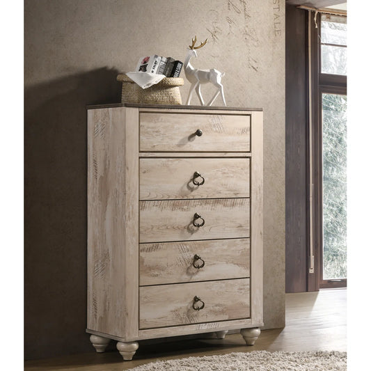Rosalind Wheeler Anoka 4 Piece Bedroom Set Nightstands Chest Mirror FFE-745