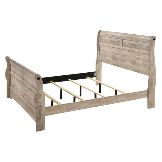 Rosalind Wheeler Anoka Sleigh Shabby Chic Bed FFE-746