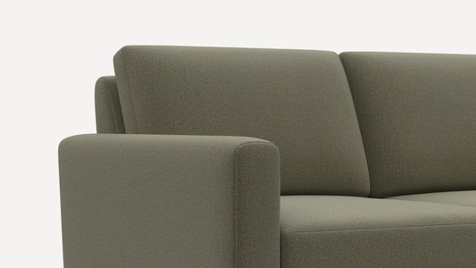 Burrow Nomad Plus Moss Green 3-Piece Sofa Couch Block Arm FFE-1454