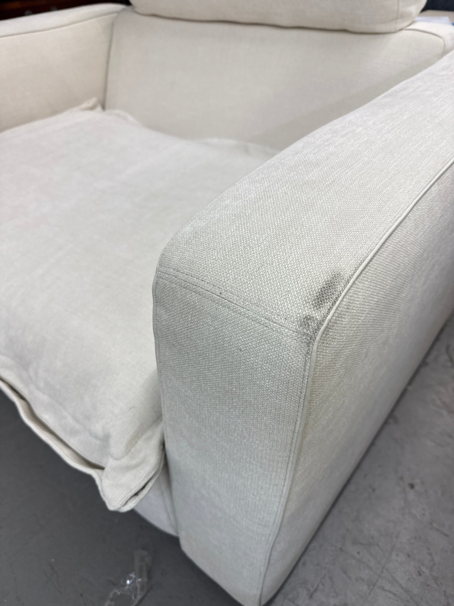 Homebody - Cushy Inc Coconut Linen Chair Loveseat w Recliner FFE-1023