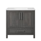 Bridgeport Home Daisy 36" Single-Sink Grey Bathroom Vanity Set FFE-1242