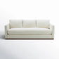 Kuka Home Bobbi 87" Beige Linen Upholstered 3 Seater Sofa Couch FFE-802