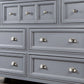 Wade Logan Bruun 56" 7 Drawer Grey Dresser Chest FFE-1264