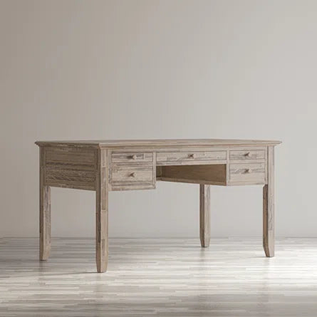 Rosecliff Heights Budworth Stone Finish Solid Wood Desk w Built-in Outlets FFE-754