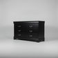 6 Drawer Black Dresser Gold Hardware FFE-1424