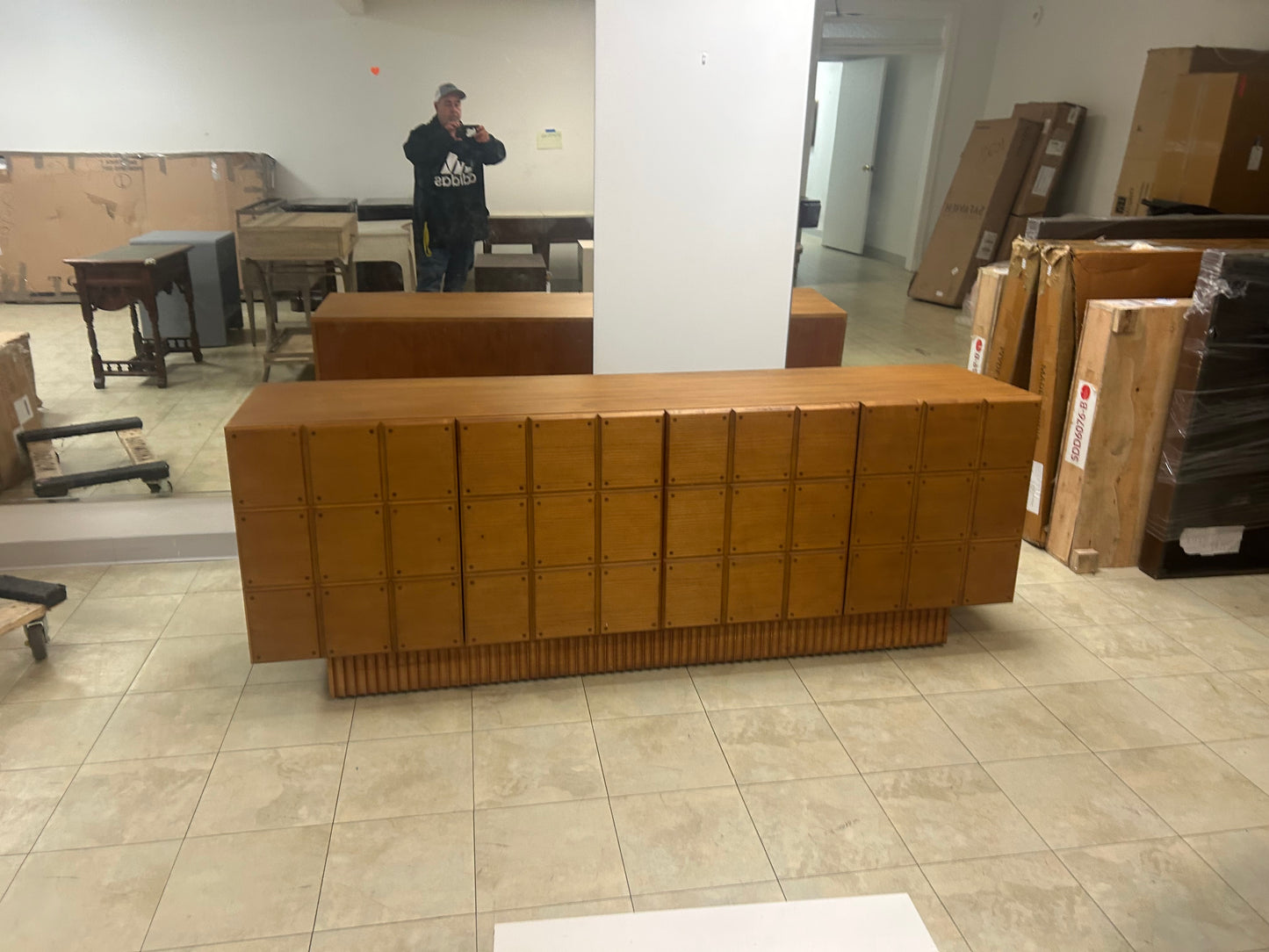 Lulu & Georgia Lee Natural Grain Blockwork Detailed Sideboard FFE-1067