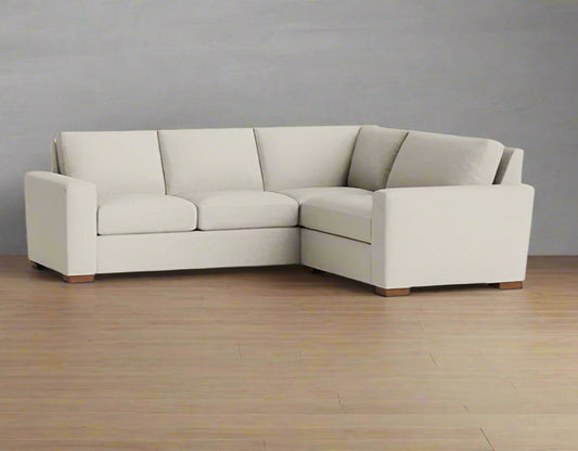 Bench Made Gray Modern Couch Potato Sectional (90" x 105",Corner On Left,Standard) FFE258-273
