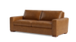 BenchMade Modern 80" Skinny Fat Caramel Brown Leather Sofa Couch FFE-1390