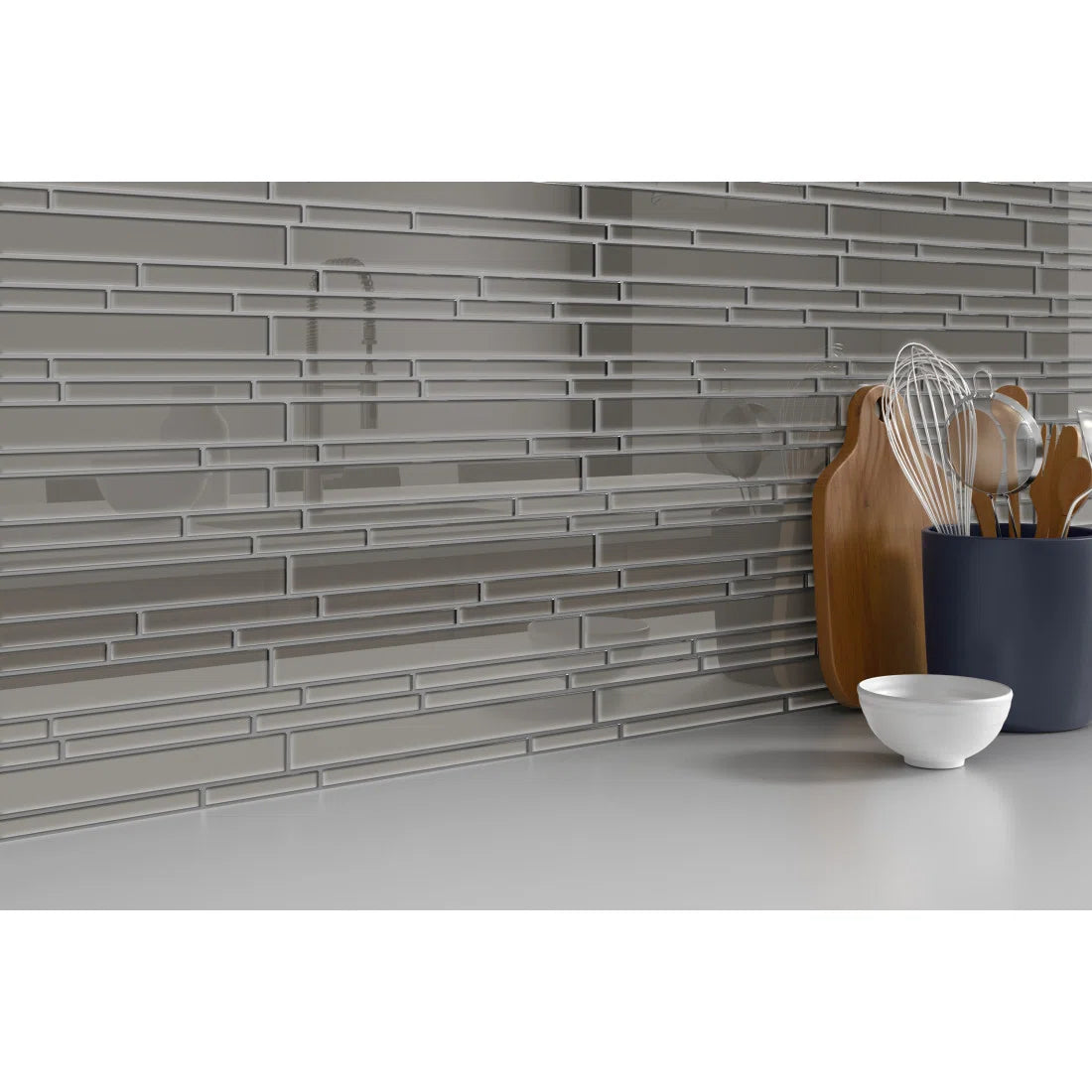 Emser Tile Charisma Finesse 11 in. x 12 in. Glossy Glass Wall Tile (17.56 sq. ft./Case) FFE-1189