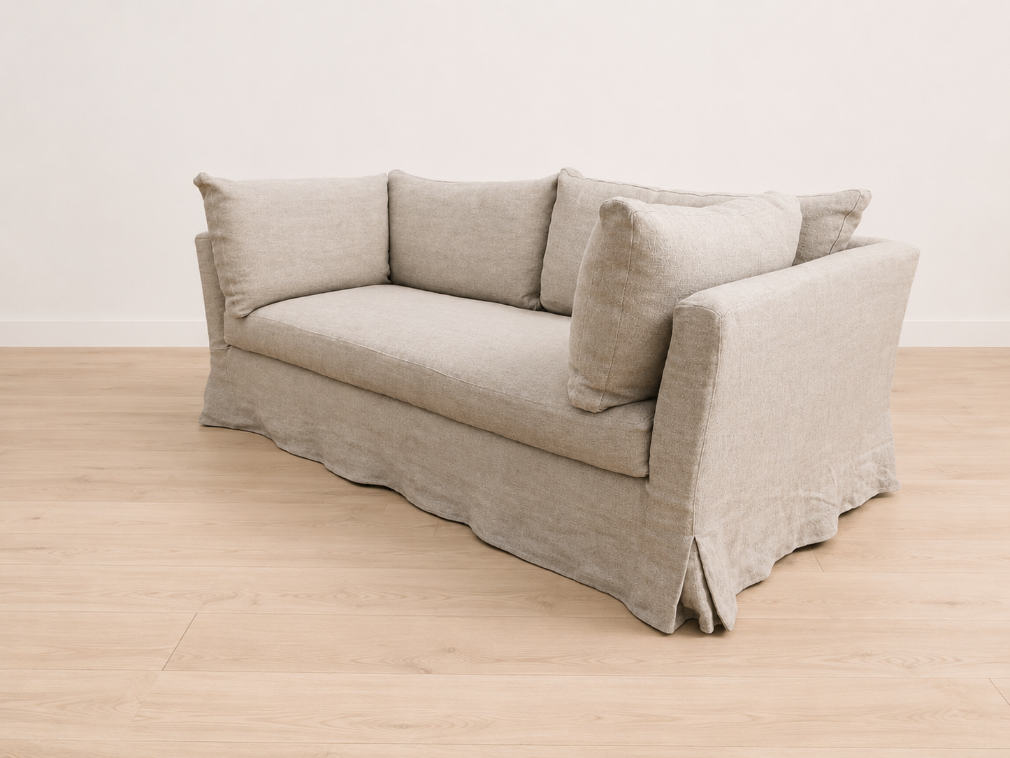 Cisco Home 84" Seda Slipcovered Sofa Couch Linen Brevard Flax EJ276-1