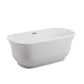 Wrought Studio Chaylynn 59" x 28" Freestanding Acrylic Soaking Bathtub FFE-738
