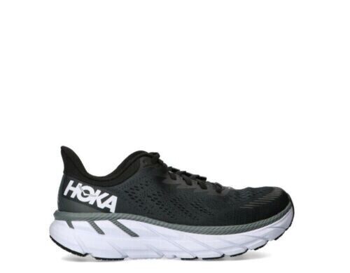 Mens Hoka One One Clifton 7 1110508 BWHT Black White Running Sneakers ShoesSz 11.5(2e)MH197-30