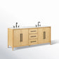 Highbury Furnishings Copenhagen 72" Natural Ash Double Vanity Engineered Stone Countertop FFE-1259