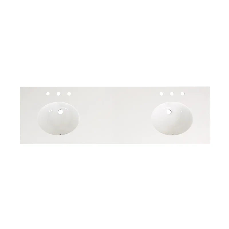 Highbury Furnishings Copenhagen 72" Natural Ash Double Vanity Engineered Stone Countertop FFE-1259