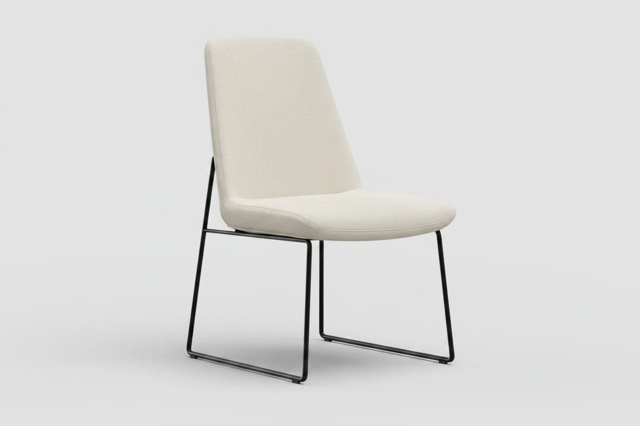 Pair (2) Corina Dining Chair Natural Linen Look Fabric - 62% OFF RETAIL FFW-1395