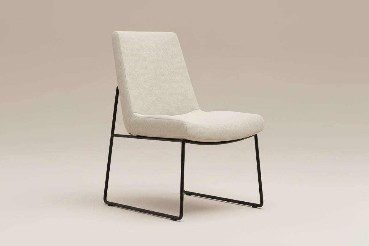 Pair (2) Corina Dining Chair Natural Linen Look Fabric - 62% OFF RETAIL FFW-1395