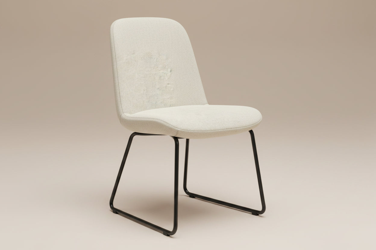 Pair (2) Corina Dining Chair Natural Linen Look Fabric - 62% OFF RETAIL FFW-1395