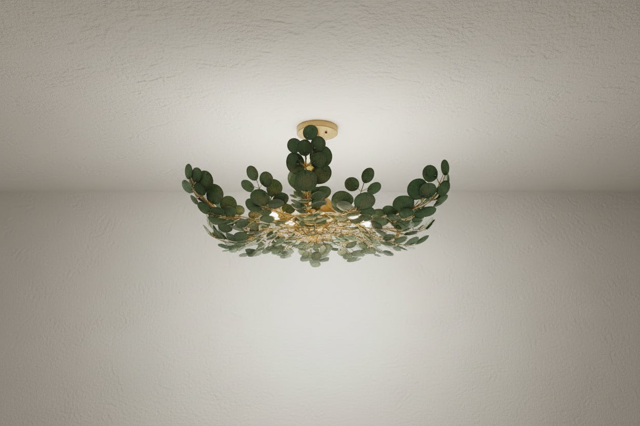 Arteriors Home Bilal Eucalyptus Leaf Green Flush Mount FFE-1270