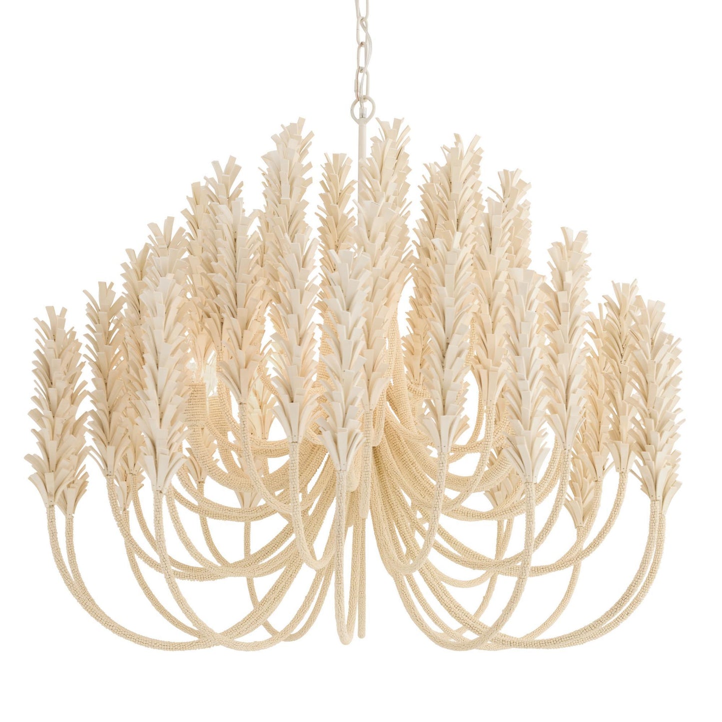 AH Home Kaia Ivory Coconut Shell Chandelier FFE-1533
