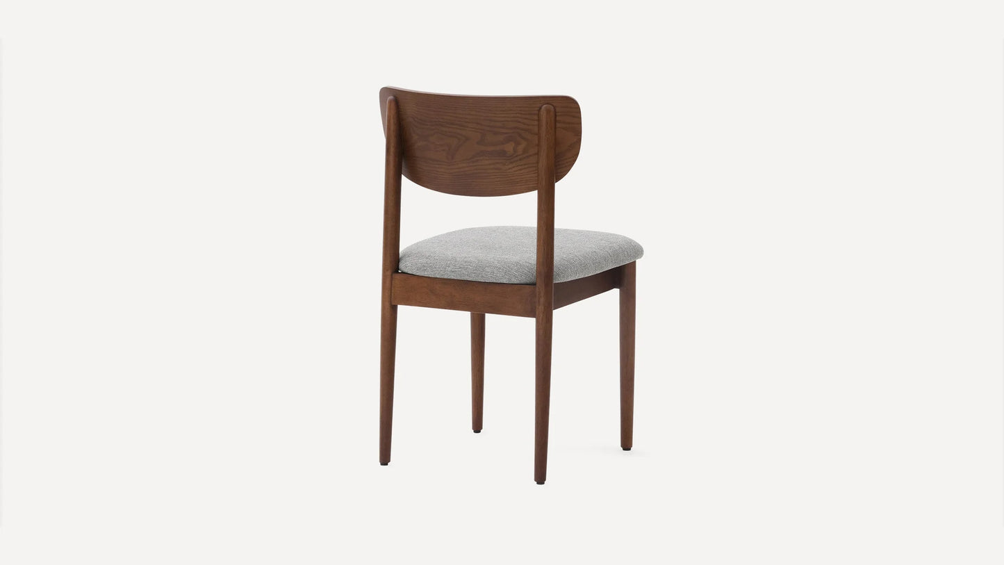 Burrow Haiku Stone Grey / Walnut Dining Chairs (Set of 2) FFE-1568