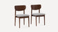 Burrow Haiku Stone Grey / Walnut Dining Chairs (Set of 2) FFE-1568