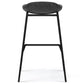 Pair Dafney Distressed Charcoal Grey Vegan Leather Counter Stools FFW258-713