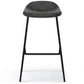 Pair Dafney Distressed Charcoal Grey Vegan Leather Counter Stools FFW258-713