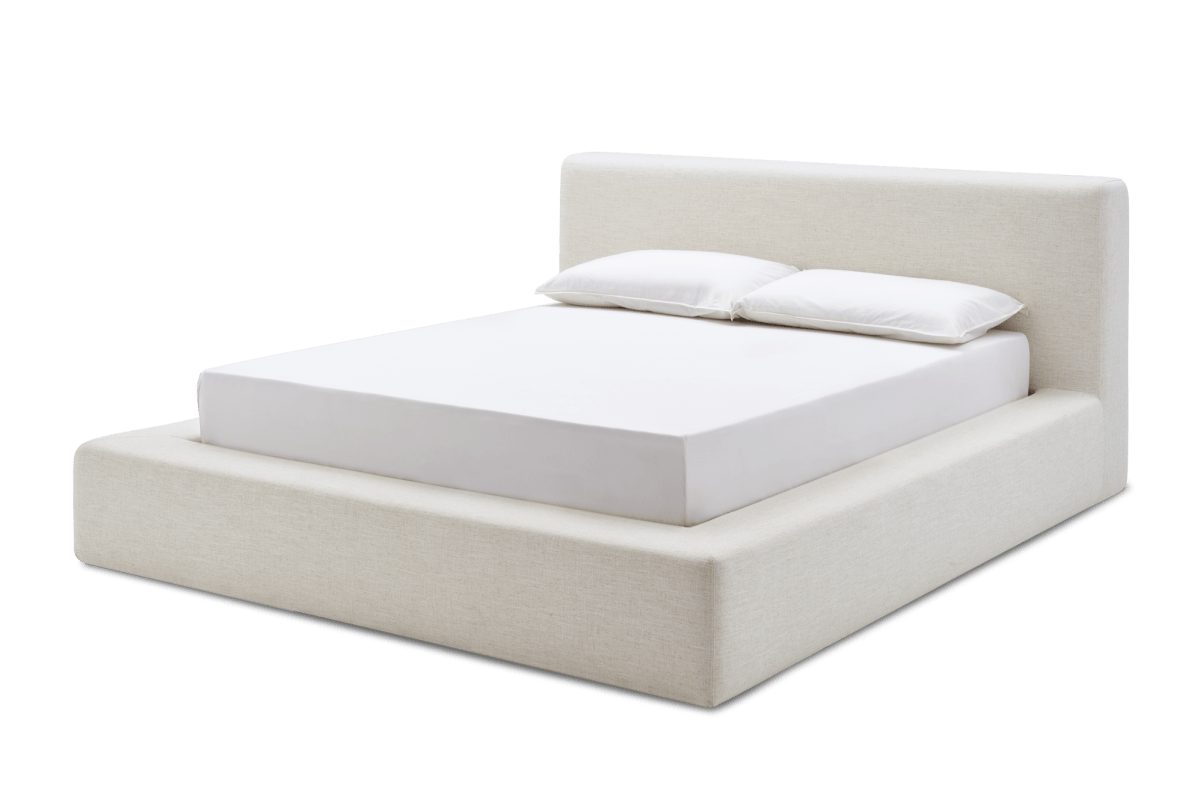 Castlery Dawson Queen Size Storage Bed, Beach Linen FFE-1541