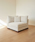 Corduroy Beige Corner Sofa Chair Couch FFE-1425