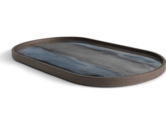 Ethnicraft Ethnicraft Organic Glass Tray Artisanal Graphite FFE-1589