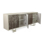 John Richard Wisteria 94" Beech Wood Ivory Champagne Silver Sideboard Buffet FFE-1344