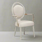 6 Michael Amini Eclipse Wood Gray Upholstered Side & Arm Dining Chairs FFE258-518