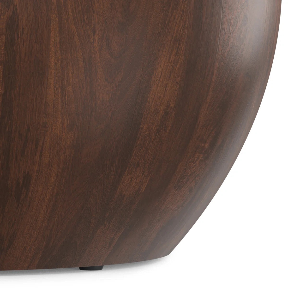 Elmbrook Mango Wood 34" Modern Industrial Drum Coffee Table  FFW-1009