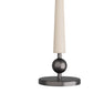 AH Valari Marble Top Tapered Ivory Leather Column Drink Table FFW-1434