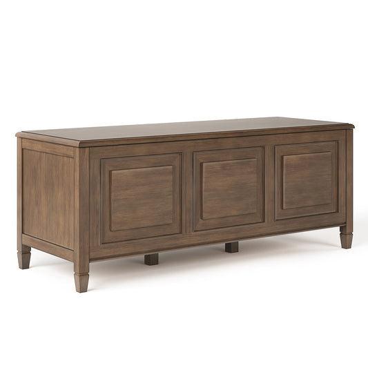 Connaught Wood 51" Storage Bench Trunk in Natural Aged BrownFFW258-650