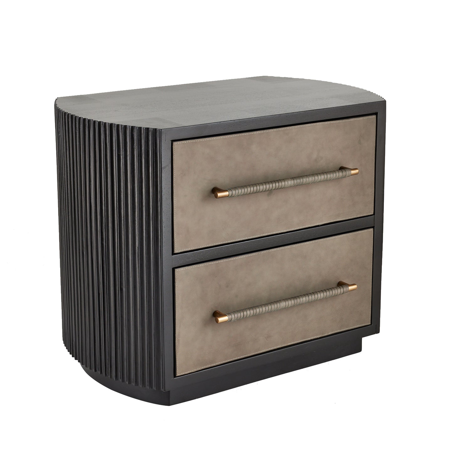 AH Home Eastchester Leather Inlay Drawers Side/End Table FFE-1531
