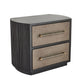 AH Home Eastchester Leather Inlay Drawers Side/End Table FFE-1531