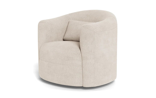 Interior Define Fiona Swivel Chair Limestone Beige Uphostery FFE258-410