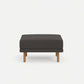 Burrow Range Plus Ottoman Performance Chenille Heather Charcoal Walnut FFW-1135