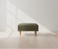 Burrow Range Ottoman Moss Green - Performance Flatweave / Walnut - Wood FFE-1529