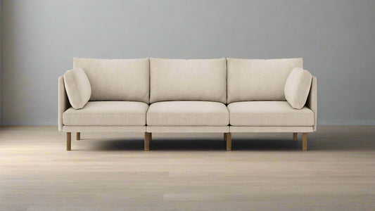 Burrow Plush Oatmeal Field 3-Piece Sofa Couch FFE258-567