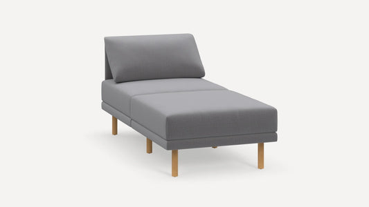 Burrow Range 2-Piece Lounger Stone Grey Performance Flatweave FFE-1324