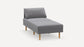 Burrow Range 2-Piece Lounger Stone Grey Performance Flatweave FFE-1324
