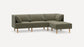 Burrow Range 4-Piece Moss Green Modular Sectional Lounger Sofa Couch FFW-1269