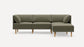 Burrow Range 4-Piece Moss Green Modular Sectional Lounger Sofa Couch FFW-1269